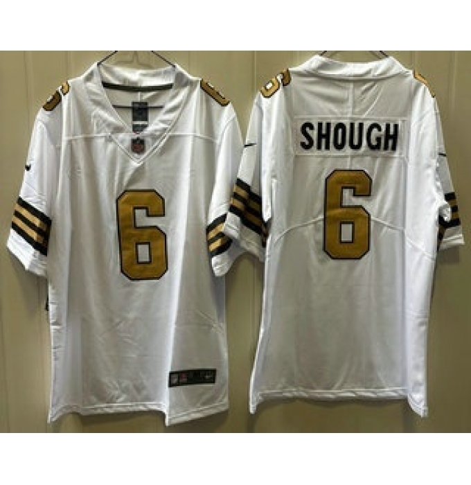 Men's New Orleans Saints #6 Tyler Shough Limited White Alternate Vapor Jersey