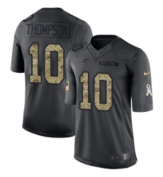 Men's Nike Buffalo Bills #10 Deonte Thompson Limited Black 2016 Salute to Service NFL Jersey