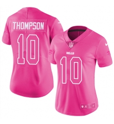 Women's Nike Buffalo Bills #10 Deonte Thompson Limited Pink Rush Fashion NFL Jersey