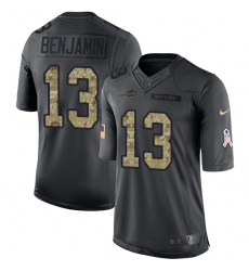 Men's Nike Buffalo Bills #13 Kelvin Benjamin Limited Black 2016 Salute to Service NFL Jersey