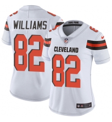 Women's Nike Cleveland Browns #82 Kasen Williams White Vapor Untouchable Limited Player NFL Jersey