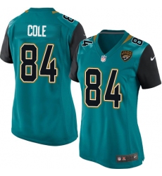 Women's Nike Jacksonville Jaguars #84 Keelan Cole Game Teal Green Team Color NFL Jersey