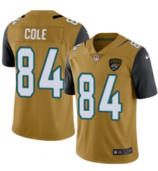 Youth Nike Jacksonville Jaguars #84 Keelan Cole Limited Gold Rush Vapor Untouchable NFL Jersey