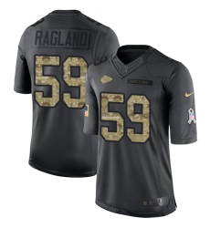 Men's Nike Kansas City Chiefs #59 Reggie Ragland Limited Black 2016 Salute to Service NFL Jersey