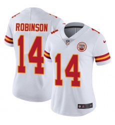 Women's Nike Kansas City Chiefs #14 Demarcus Robinson White Vapor Untouchable Limited Player NFL Jersey