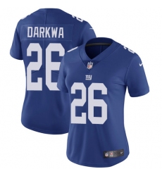 Women's Nike New York Giants #26 Orleans Darkwa Royal Blue Team Color Vapor Untouchable Limited Player NFL Jersey