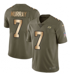 Youth Nike Tampa Bay Buccaneers #7 Patrick Murray Limited Olive/Gold 2017 Salute to Service NFL Jersey