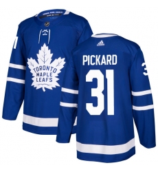 Men's Adidas Toronto Maple Leafs #31 Calvin Pickard Premier Royal Blue Home NHL Jersey