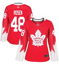 Women's Adidas Toronto Maple Leafs #48 Calle Rosen Authentic Red Alternate NHL Jersey