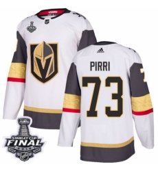 Men's Adidas Vegas Golden Knights #73 Brandon Pirri Authentic White Away 2018 Stanley Cup Final NHL Jersey