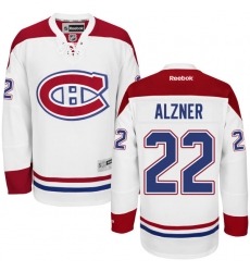 Men's Reebok Montreal Canadiens #22 Karl Alzner Authentic White Away NHL Jersey