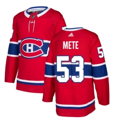 Youth Adidas Montreal Canadiens #53 Victor Mete Authentic Red Home NHL Jersey