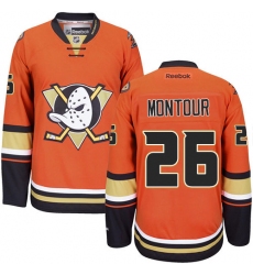 Youth Reebok Anaheim Ducks #26 Brandon Montour Authentic Orange Third NHL Jersey