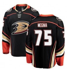 Youth Anaheim Ducks #75 Jaycob Megna Fanatics Branded Black Home Breakaway NHL Jersey
