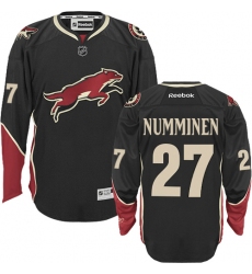 Men's Reebok Arizona Coyotes #27 Teppo Numminen Premier Black Third NHL Jersey