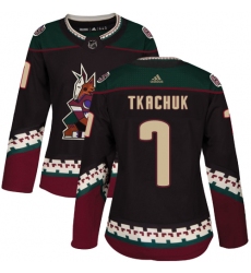 Women's Adidas Arizona Coyotes #7 Keith Tkachuk Authentic Black Alternate NHL Jersey