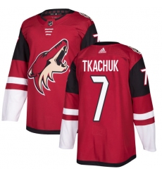 Youth Adidas Arizona Coyotes #7 Keith Tkachuk Premier Burgundy Red Home NHL Jersey