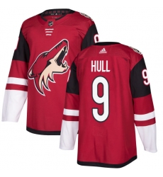 Youth Adidas Arizona Coyotes #9 Bobby Hull Authentic Burgundy Red Home NHL Jersey