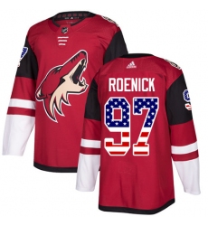 Men's Adidas Arizona Coyotes #97 Jeremy Roenick Authentic Red USA Flag Fashion NHL Jersey