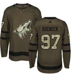 Youth Adidas Arizona Coyotes #97 Jeremy Roenick Authentic Green Salute to Service NHL Jersey
