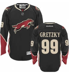 Youth Reebok Arizona Coyotes #99 Wayne Gretzky Premier Black Third NHL Jersey