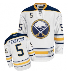 Youth Reebok Buffalo Sabres #5 Matt Tennyson Authentic White Away NHL Jersey