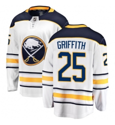 Men's Buffalo Sabres #25 Seth Griffith Fanatics Branded White Away Breakaway NHL Jersey