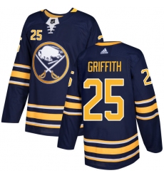 Youth Adidas Buffalo Sabres #25 Seth Griffith Authentic Navy Blue Home NHL Jersey