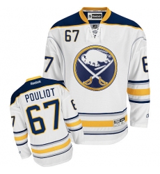 Men's Reebok Buffalo Sabres #67 Benoit Pouliot Authentic White Away NHL Jersey