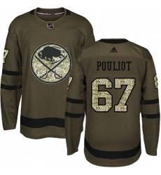 Youth Adidas Buffalo Sabres #67 Benoit Pouliot Authentic Green Salute to Service NHL Jersey