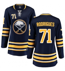 Women's Buffalo Sabres #71 Evan Rodrigues Fanatics Branded Navy Blue Home Breakaway NHL Jersey