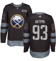 Men's Adidas Buffalo Sabres #93 Victor Antipin Premier Black 1917-2017 100th Anniversary NHL Jersey
