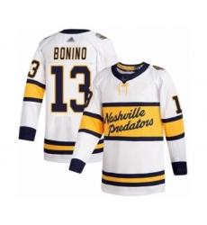 Youth Nashville Predators #13 Nick Bonino Authentic White 2020 Winter Classic Hockey Jersey