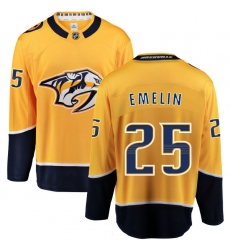 Youth Nashville Predators #25 Alexei Emelin Fanatics Branded Gold Home Breakaway NHL Jersey