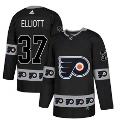 Men's Adidas Philadelphia Flyers #37 Brian Elliott Authentic Black Team Logo Fashion NHL Jersey