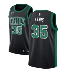 Youth Adidas Boston Celtics #35 Reggie Lewis Authentic Black NBA Jersey - Statement Edition