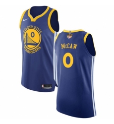 Men's Nike Golden State Warriors #0 Patrick McCaw Authentic Royal Blue Road 2018 NBA Finals Bound NBA Jersey - Icon Edition