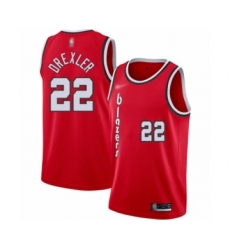Women's Portland Trail Blazers #22 Clyde Drexler Swingman Red Hardwood Classics Basketball Jersey
