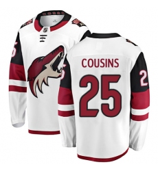 Youth Arizona Coyotes #25 Nick Cousins Authentic White Away Fanatics Branded Breakaway NHL Jersey