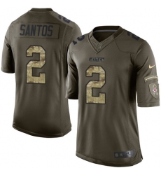 Men's Nike Kansas City Chiefs #2 Cairo Santos Limited Green Salute to Service NFL Jersey