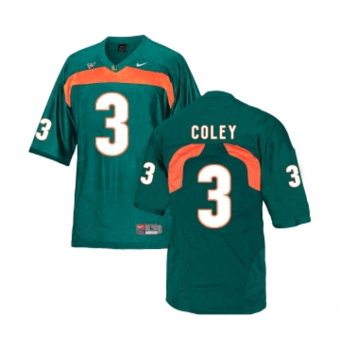 Miami Hurricanes 3 Stacy Coley Green College Football Jersey