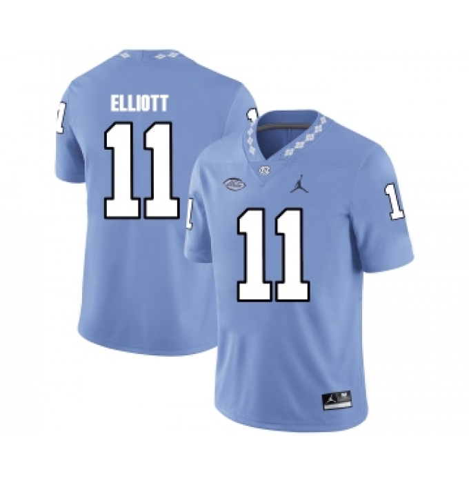 North Carolina Tar Heels 11 Nathan Elliott Blue College Football Jersey