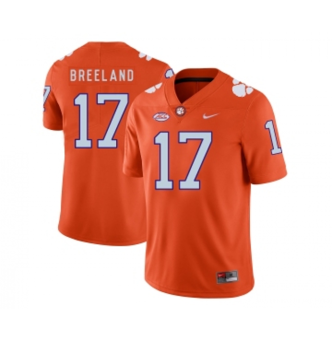Clemson Tigers 17 Bashaud Breeland Orange Nike College Football Jersey