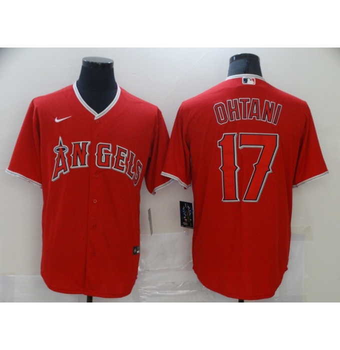 Men's Nike Los Angeles Angels #17 Shohei Ohtani Red Home Stitched Baseball Jersey