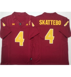 Men's Arizona State Sun Devils #4 Cam Skattebo Red 2025 F.U.S.E. Vapor Limited Stitched Jersey