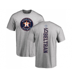 MLB Nike Houston Astros #15 Carlos Beltran Ash Backer T-Shirt