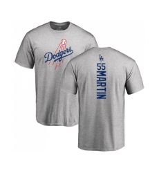 Baseball Los Angeles Dodgers #55 Russell Martin Ash Backer T-Shirt
