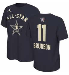 Men's 2024 All-Star #11 Jalen Brunson Navy T-Shirt