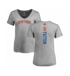 Basketball Women's New York Knicks #6 Elfrid Payton Ash Backer T-Shirt