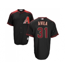 Men's Arizona Diamondbacks #31 Alex Avila Replica Black Brick Alternate Cool Base Baseball Jersey